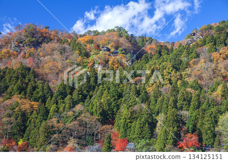Autumn mountain temple 134125151