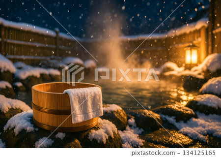 Hot spring open-air bath 134125165