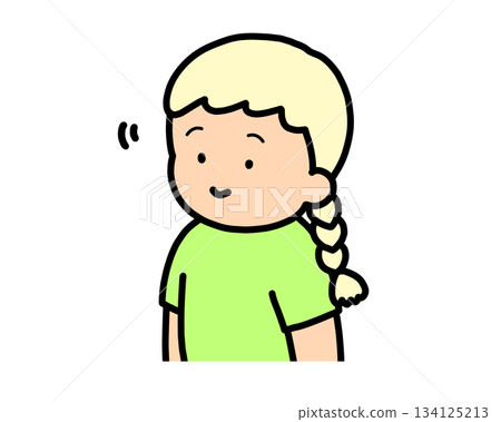 Nodding blonde girl Nodding blonde girl 134125213