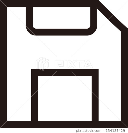 Simple floppy disk save icon Simple floppy disk save icon 134125429