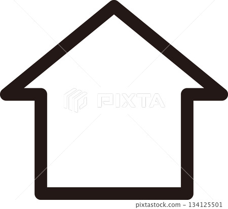 Line drawing house icon 134125501