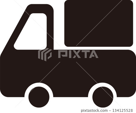Line drawing truck icon Line drawing truck icon 134125528
