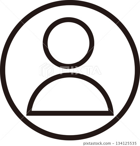 線條圖帳戶標記圖標 線條圖帳戶標記圖標 134125535