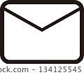 線條圖電子郵件圖標 134125545