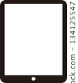 線條繪圖平板電腦設備圖標 134125547