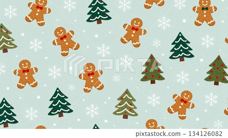 seamless pattern with new year symbols 134126082