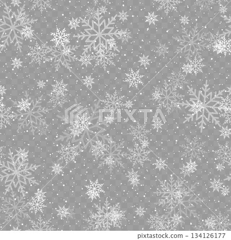 Realistic Falling White Snow Overlay Texture on Transparent Background. Vector Realistic Falling White Snow Overlay Texture on Transparent Background. Vector 134126177