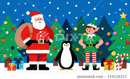 greeting card with snowman 134126321