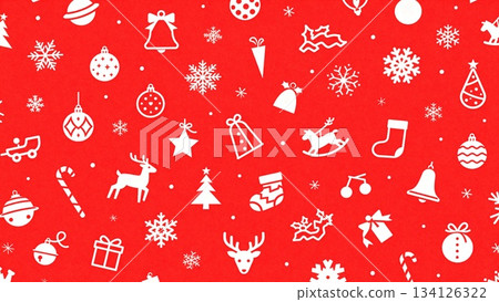 seamless pattern with new year symbols 134126322