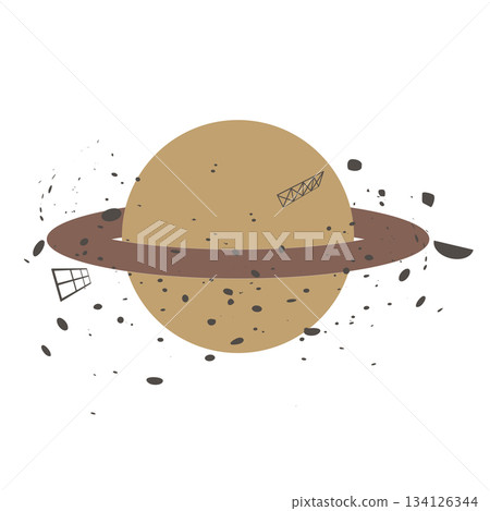 太空碎片示意圖：散落在地球各處的太空垃圾。 134126344