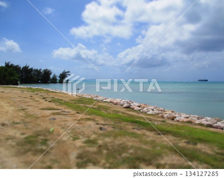 北馬裡亞納群島，塞班島，海洋，立體模型風格 134127285