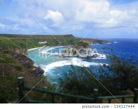 北馬裡亞納群島塞班島立體模型風格 134127444