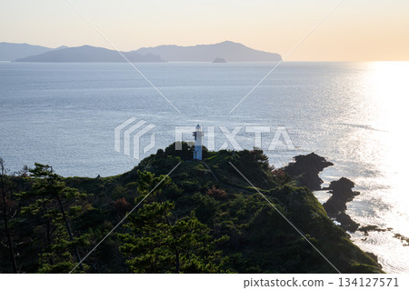 Lighthouse and sea 134127571