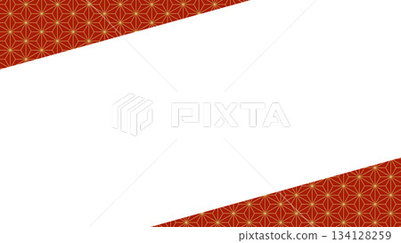 Japanese-style frame background material New Year's card New Year's New Year Mid-year gift Year-end gift Video material 16:9 size 134128259