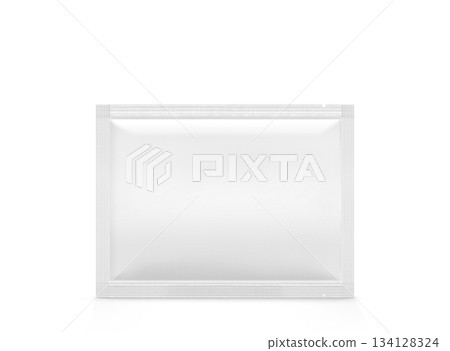 White packaging bag, isolated on white background, template for your product. White packaging bag, isolated on white background, template for your product. 134128324