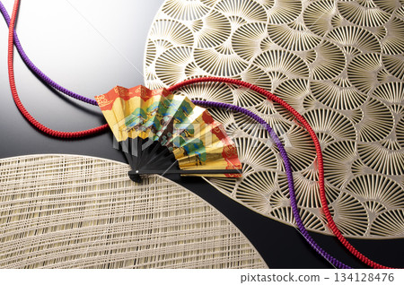Japanese style image of a fan 134128476