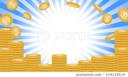Background material of a pile of coins with dollar signs Background material of a pile of coins with dollar signs 134128524