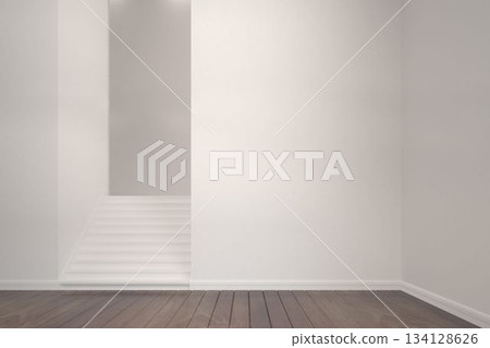 Staircase amdist wall at home Staircase amdist wall at home 134128626