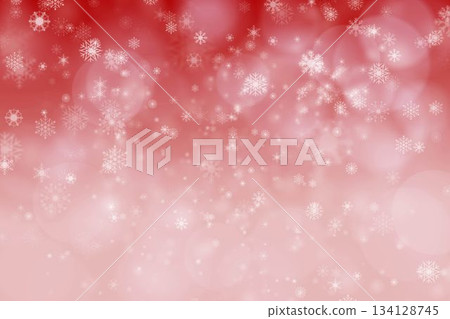 Snowflakes on red background Snowflakes on red background 134128745