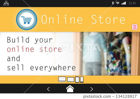 Screen of an online store 134128917
