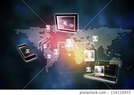 Global connection background 134128935