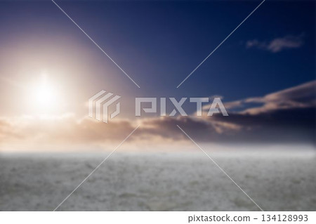 Scenic view of landscape against bright sky Scenic view of landscape against bright sky 134128993