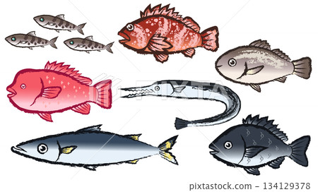 Fish set 134129378