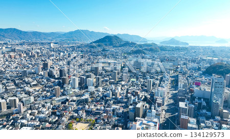 Drone aerial photography of urban landscape 134129573