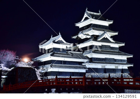 Matsumoto Castle Spring Illumination Matsumoto Castle Spring Illumination 134129591