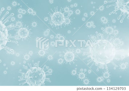 Three dimension image of micro organism illustration 134129703