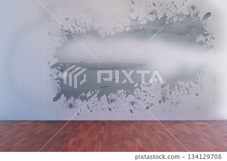 Splash on wall revealing coastline Splash on wall revealing coastline 134129708