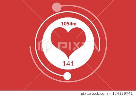 Digital composite of heart icon Digital composite of heart icon 134129741