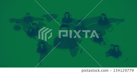 Business executive with connecting lines Business executive with connecting lines 134129779
