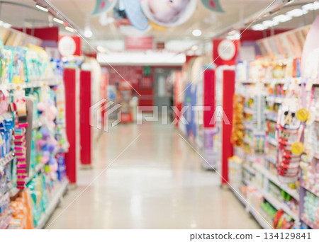 Defocused image of grocery store 134129841