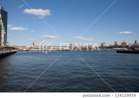 Bridge over river against sky Bridge over river against sky 134129959