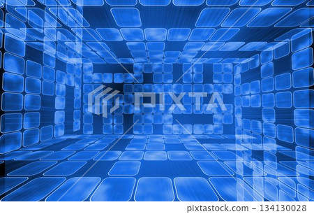 Futuristic room of squares Futuristic room of squares 134130028