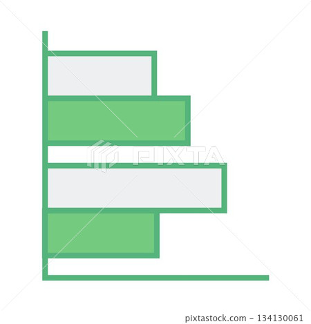 Close-up of green bar graph Close-up of green bar graph 134130061