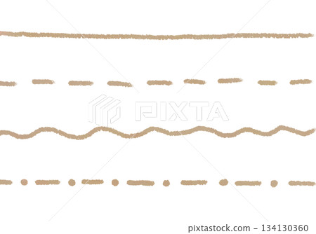 簡單的棕色手寫線條集 134130360
