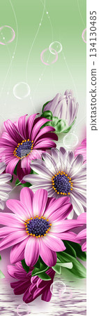 Assorted floral geometric and heart pattern panel designs in soft pastel colors Assorted floral geometric and heart pattern panel designs in soft pastel colors 134130485