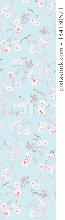 Assorted floral geometric and heart pattern panel designs in soft pastel colors Assorted floral geometric and heart pattern panel designs in soft pastel colors 134130521