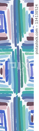 Assorted floral geometric and heart pattern panel designs in soft pastel colors 134130524