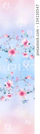 Assorted floral geometric and heart pattern panel designs in soft pastel colors Assorted floral geometric and heart pattern panel designs in soft pastel colors 134130547