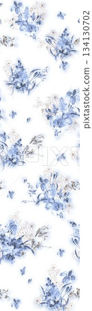 Assorted floral geometric and heart pattern panel designs in soft pastel colors Assorted floral geometric and heart pattern panel designs in soft pastel colors 134130702
