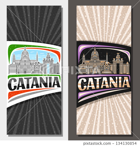 Vector vertical layouts for Catania 134130854