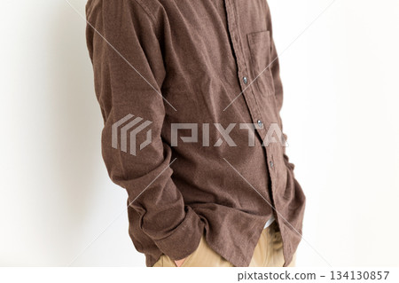 Middle-aged man in casual clothes 134130857