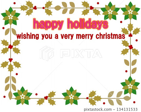 節日快樂,聖誕快樂,留白邊框 節日快樂,聖誕快樂,留白邊框 134131533