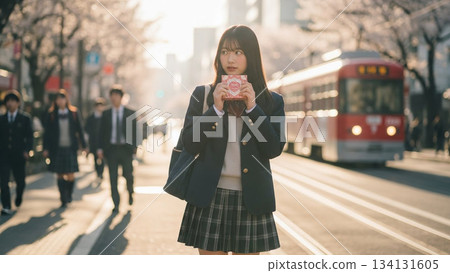 After-school excitement, spring chocolate After-school excitement, spring chocolate 134131605