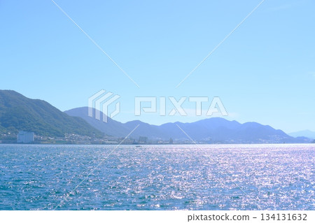 Scenery around the Kanmon Strait Bridge 134131632