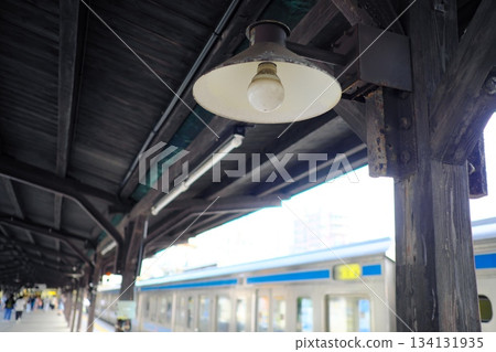 Nostalgic retro lights at Shiko Station Nostalgic retro lights at Shiko Station 134131935