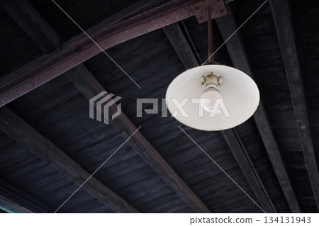 Nostalgic retro lights at Shiko Station Nostalgic retro lights at Shiko Station 134131943